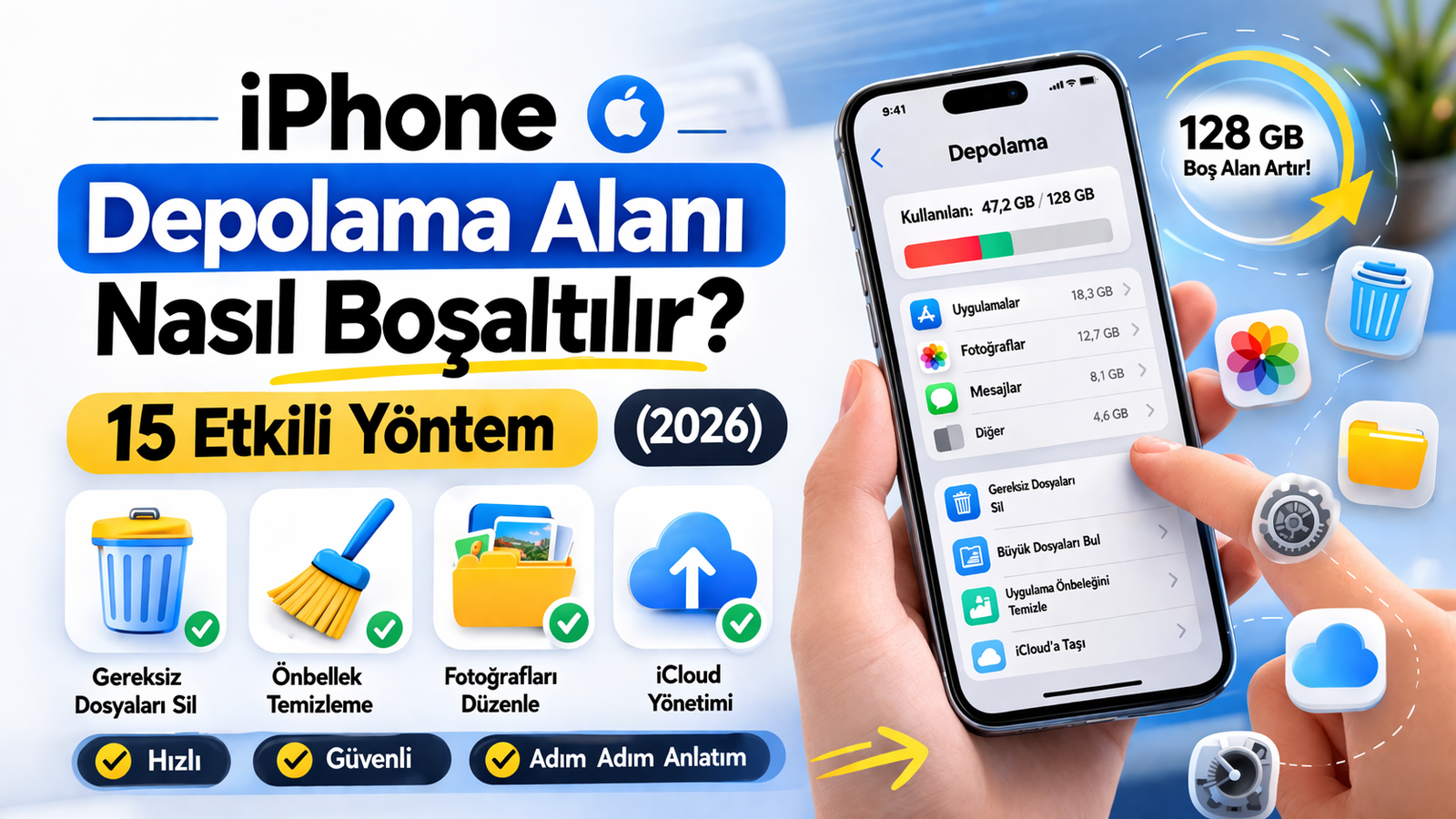 iPhone depolama alanı boşaltma görseli
