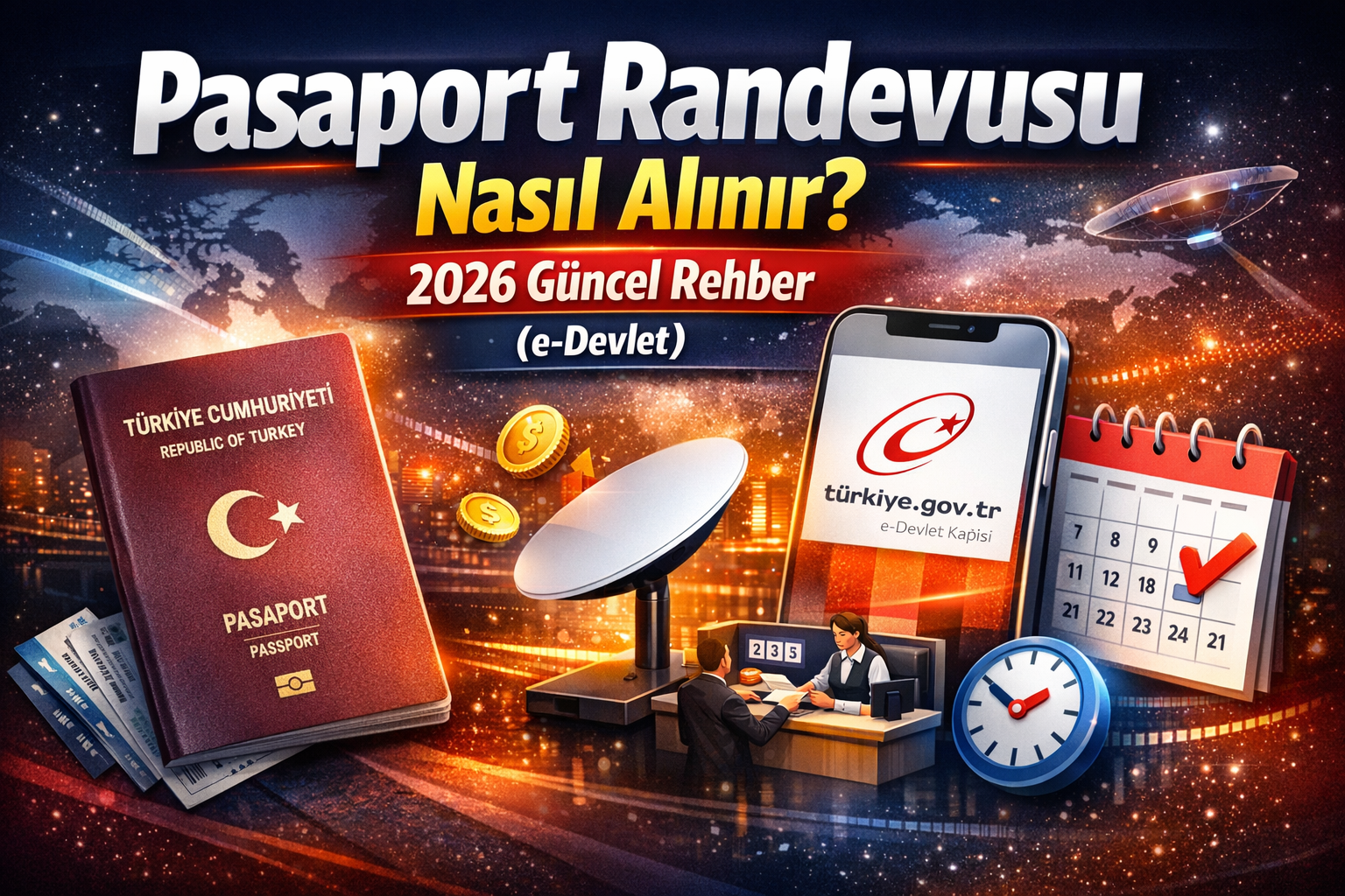 Pasaport randevusu alma işlemi görseli