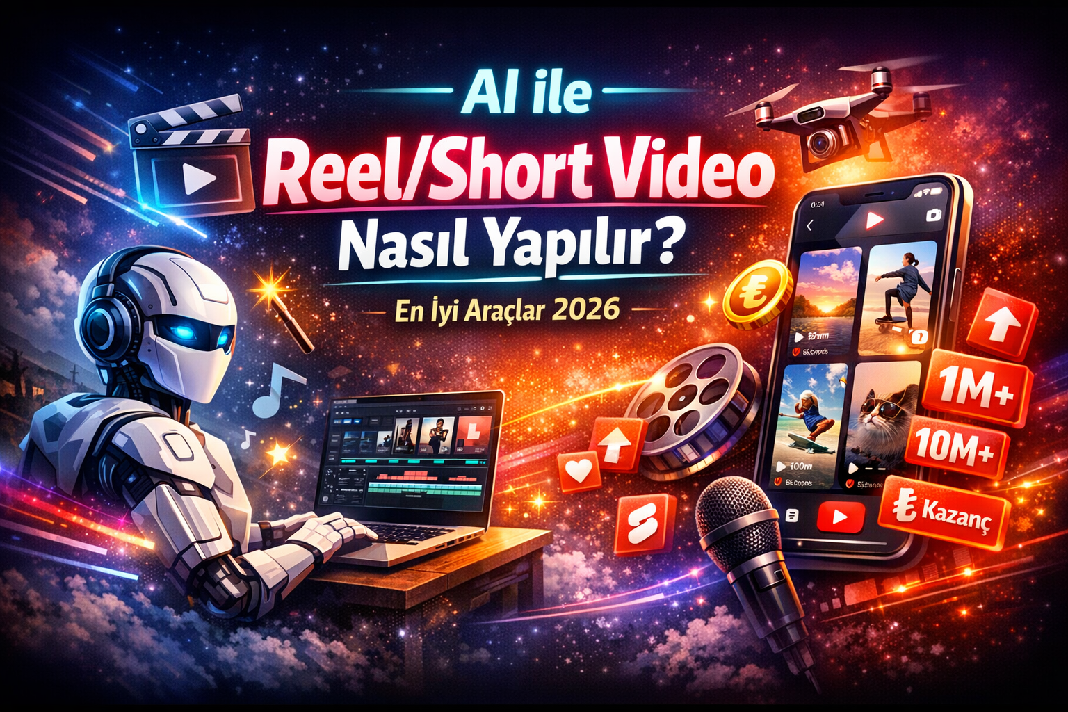 Yapay zeka ile kısa video yapımı görseli